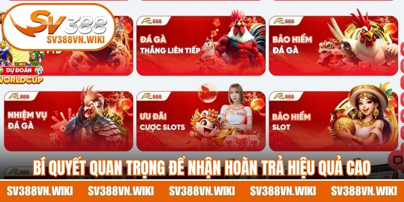 Bí quyết quan trọng để nhận hoàn trả hiệu quả cao