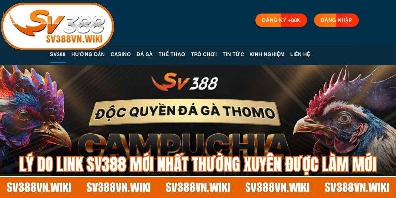 Lý do link SV388 mới nhất thường xuyên được làm mới