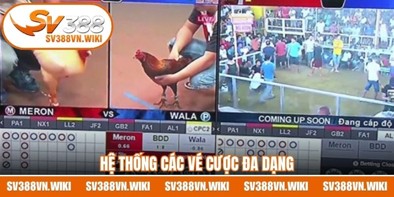 Hệ thống các vé cược đa dạng